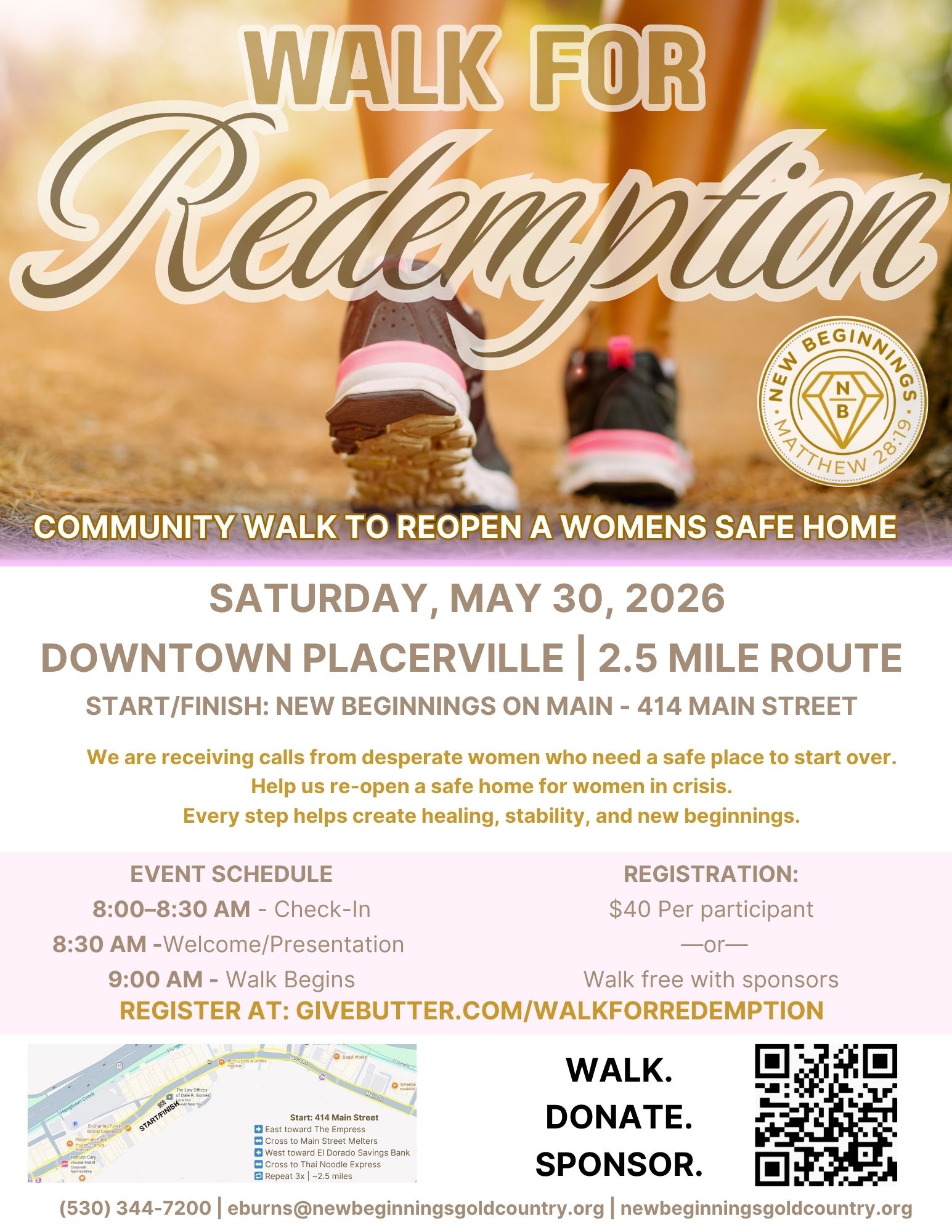 Walk for redemption flyer